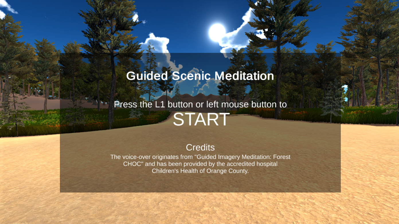 Meditation Start Menu